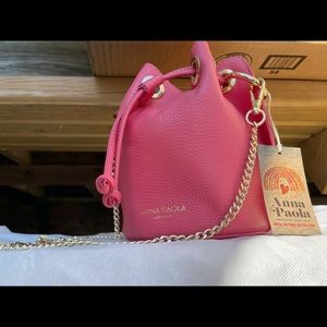 Anna Paola Made in Italy drawstring Bucket Bag